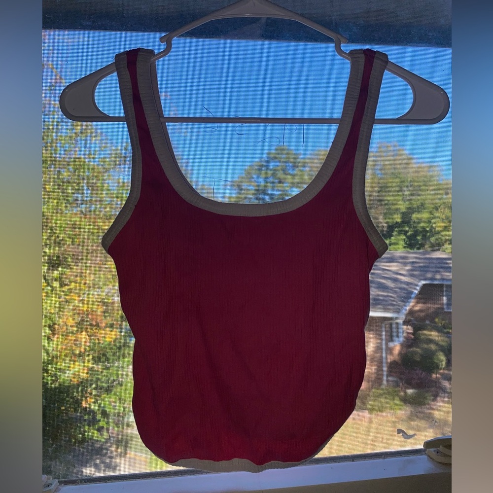 Heart Hips Pink & White cropped Tank Top